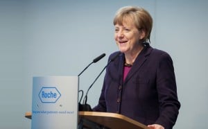 Angela Merkel am Rednerpult faircom futura